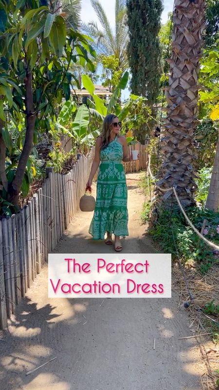 Follow @curlsandcashmere and comment SHOP for links sent to your inbox. 
The perfect vacation maxi dress that I wore recently in Cabo and Palm Beach. Wearing size small. #vacationoutfit #vacationdress #farmrio #florafarms #vacaystyle 

#LTKVideo #LTKOver40 #LTKTravel
