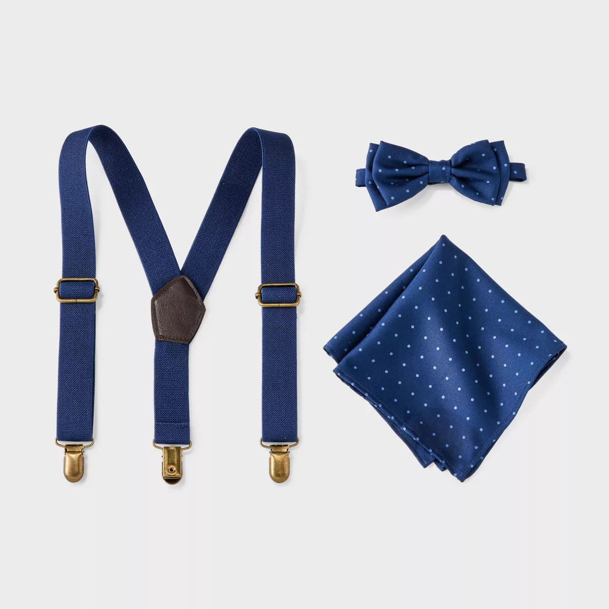 Kids' 3pc Polka Dots Suspender Set - Cat & Jack™ Blue | Target