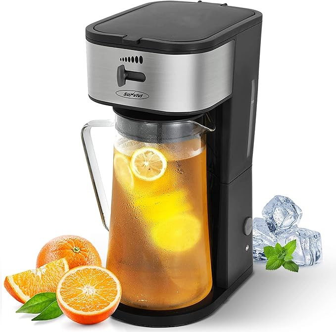 Sunvivi 3 Quart Iced Tea Maker with Glass Pitcher,Ice Tea Maker with Infusion Pitcher for Hot/Col... | Amazon (US)