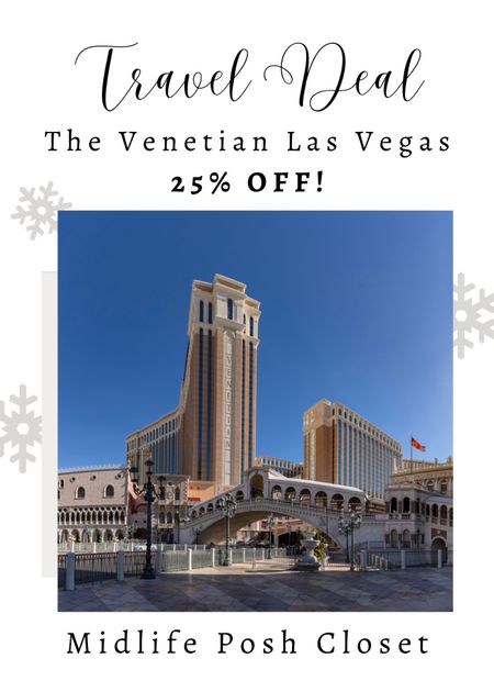 Get up to 25% off two nights or more at the Venetian resort Las Vegas! Travel Tuesday!

#LTKCyberWeek #LTKSeasonal #LTKtravel