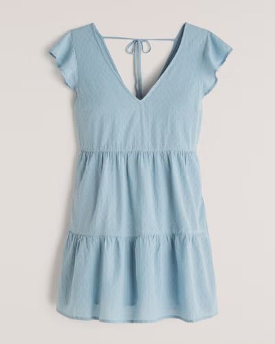 Ruffle Sleeve Trapeze Mini Dress | Abercrombie & Fitch (US)