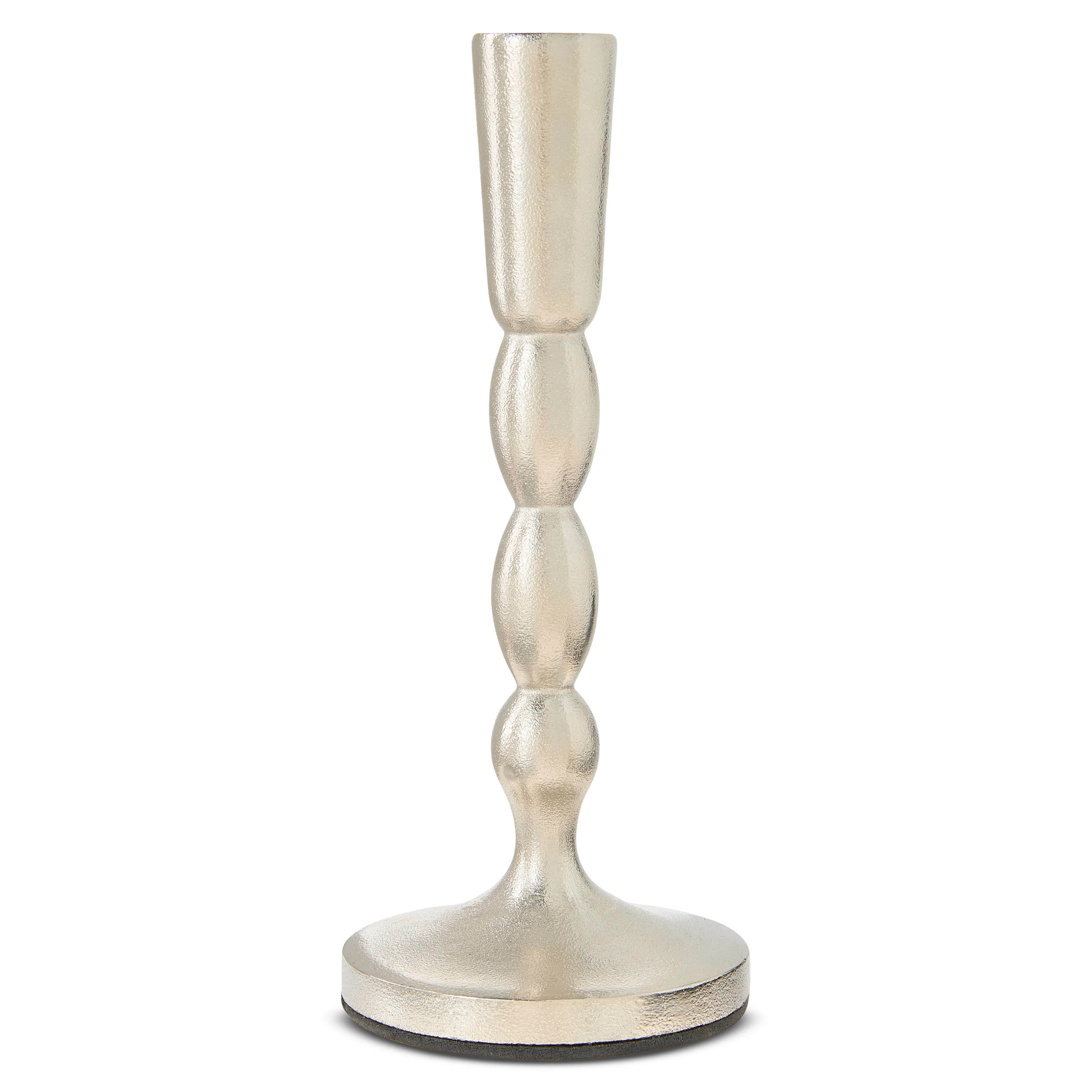Silver Aluminum Finial Christmas Taper Candle Holder, 7.75", by Holiday Time | Walmart (US)