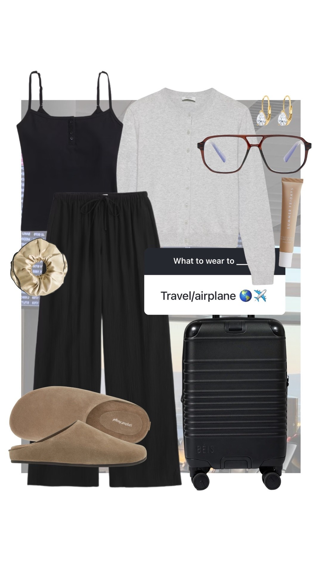 What to wear to travel or for an airplane outfit! #kathleenpost

Airport look, travel look, flight outfit
