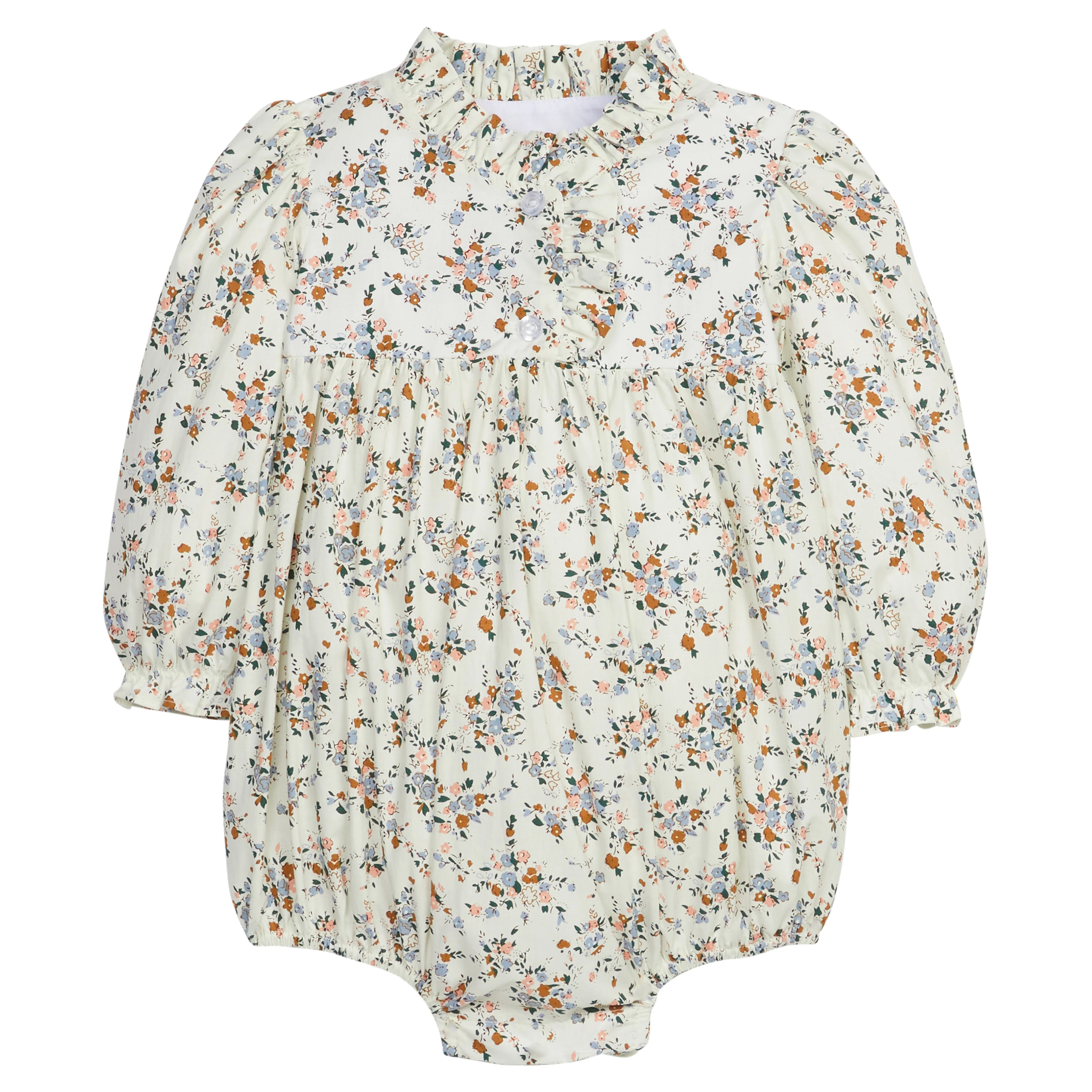 Long Sleeve Birdie Bubble - Brownfield Floral | Little English