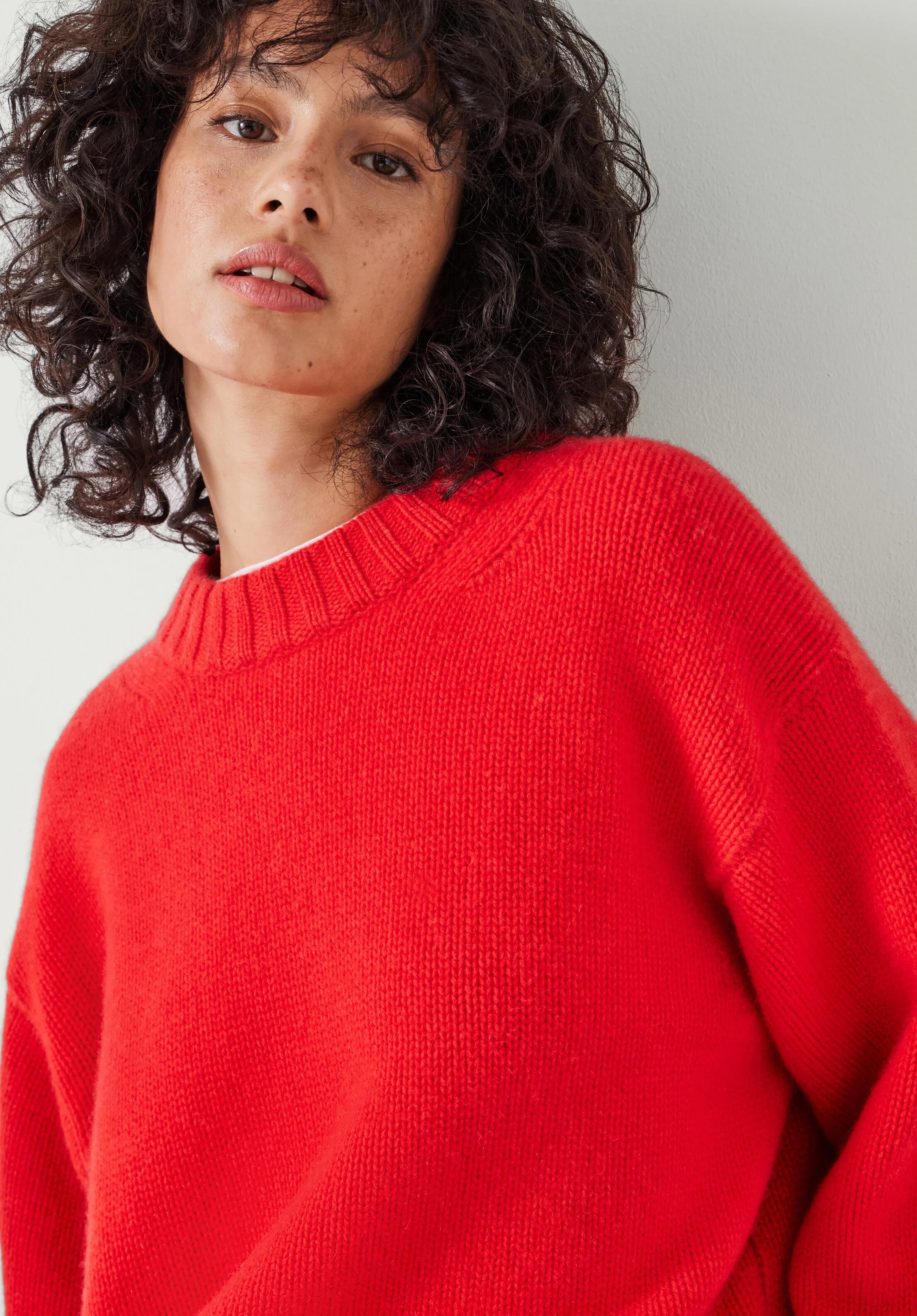 Cora Chunky Cashmere Crew Jumper | Hush UK