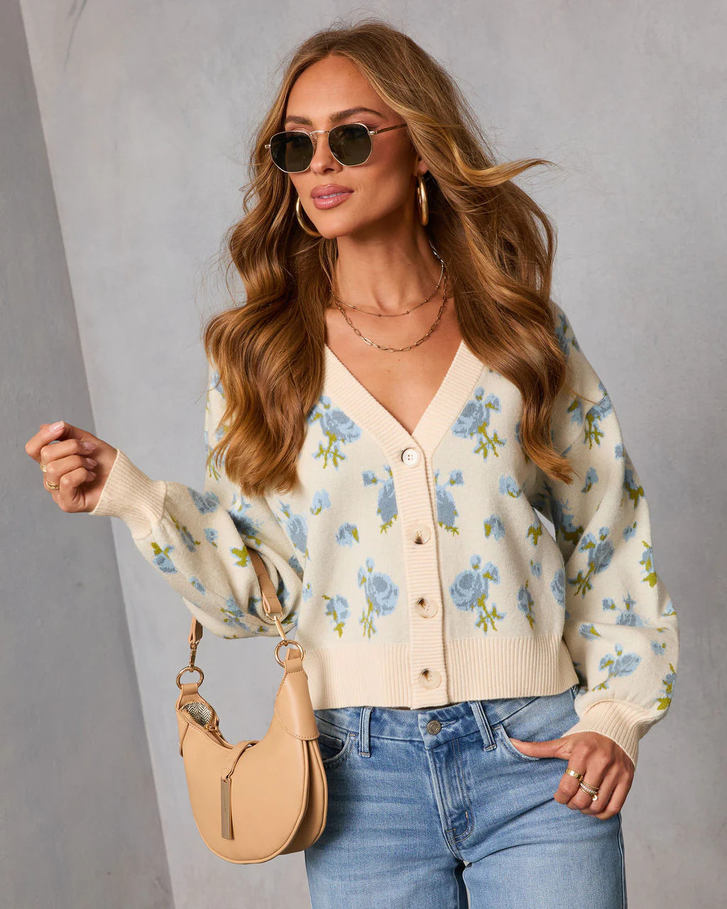 Jhenie Print Knit Cardigan | VICI