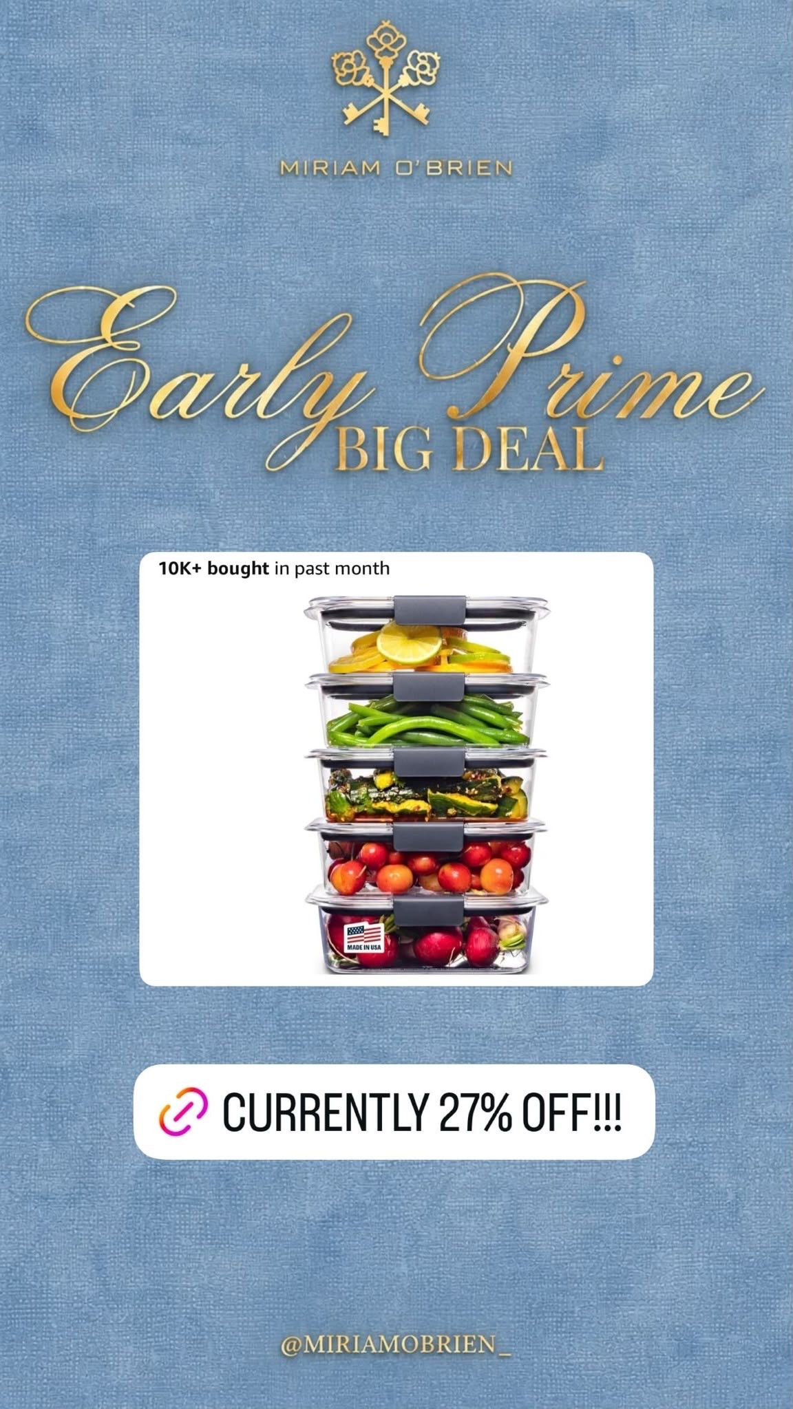 One of those Amazon finds you’ll wonder how you lived without! 👏🏼 These food storage containers are currently 27% OFF and have been purchased 10K+ times recently!

Perfect for meal prep, organizing your fridge, leftovers, and keeping produce fresh. 🥑🍓

🛍️ Shop this deal through my LTK!

#LTKFinds #AmazonFinds #AmazonDeals #KitchenFinds #KitchenOrganization #MealPrep #FoodStorage #HomeOrganization #HomeFinds #AmazonMustHaves #KitchenMustHaves #EarlyPrimeDay
