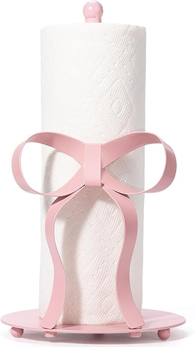 Pink Bow Paper Towel Holder Coutertop - Bow Accent Paper Towel Holder, Pink Kitchen Decor and Acc... | Amazon (US)