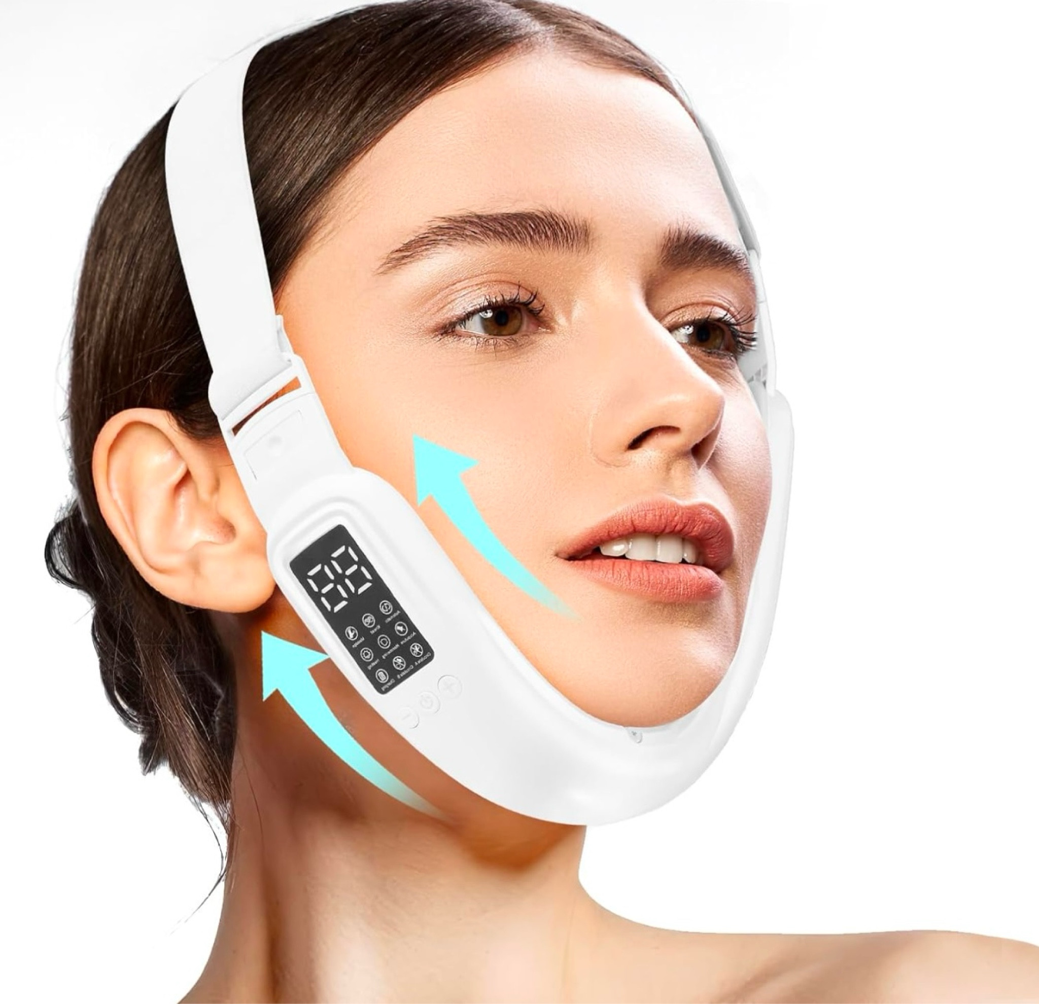 Electric Double Chin Device and V-Face Machine with 8 Modes and 15 Gear Adjustable Intensities. I haven't used it enough to find out if it slims out the face but it definitely helps with TMJ!

#LTKBeauty #LTKGiftGuide #LTKFitness