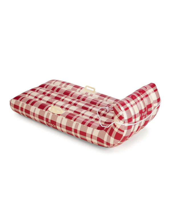 Retro Plaid Toboggan Snow Sled | FUNBOY
