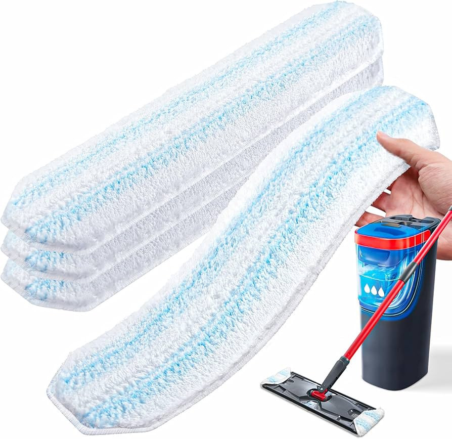 AIR U+ Mop Replacement Pads for O Cedar H2prO Flat Mop System, 4 Pack Mop Pads, Machine Washable ... | Amazon (US)