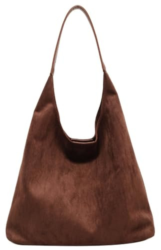 2 Pcs Slouchy Hobo Bags Women Retro Suede Underarm Shoulder Bag Crossbody Purse Travel Satchels Top-Handle Tote Handbag | Amazon (US)