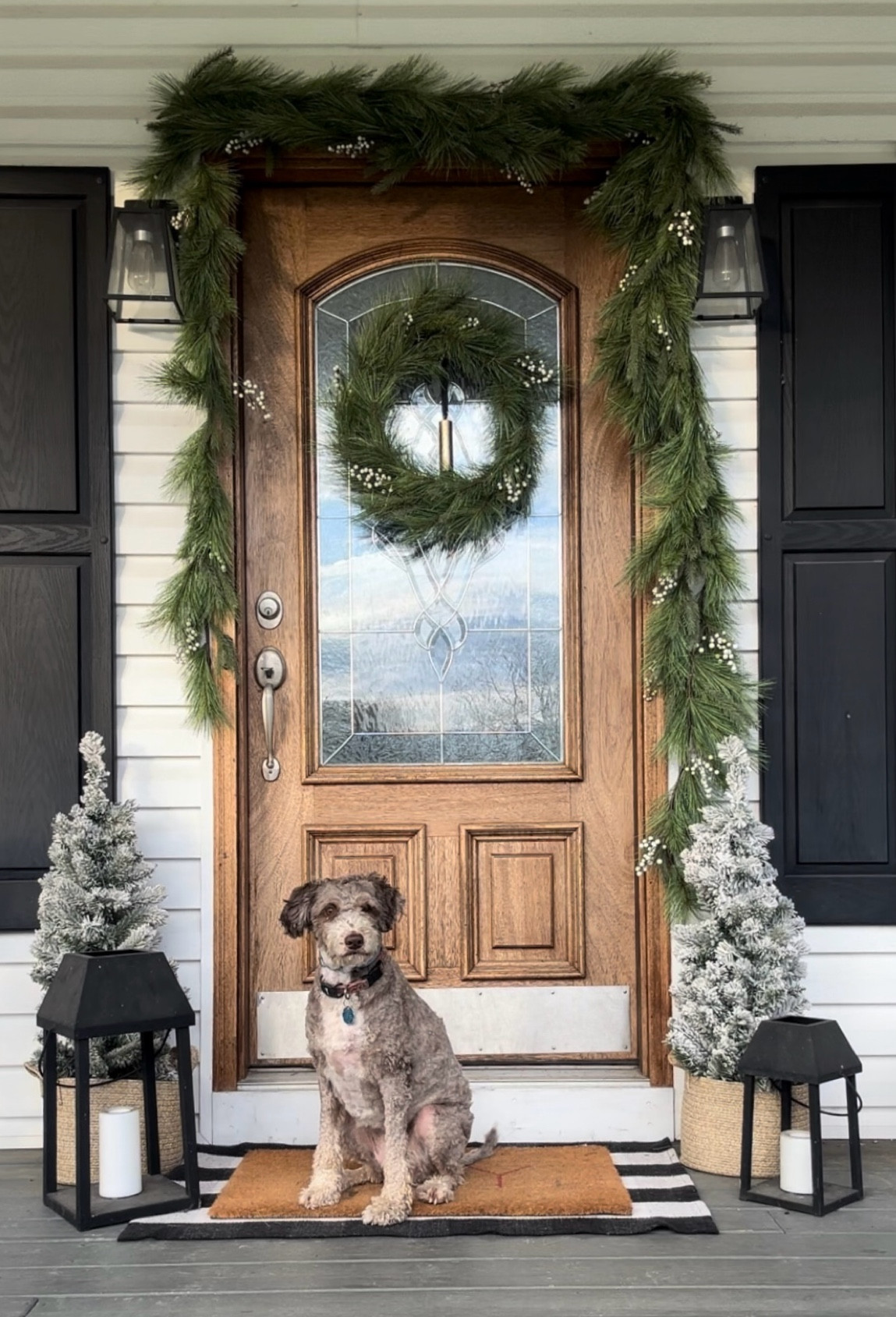 Pottery Barn meets budget friendly options … Simple Christmas front porch decor 🎄 

#LTKSeasonal #LTKHoliday #LTKFindsUnder50