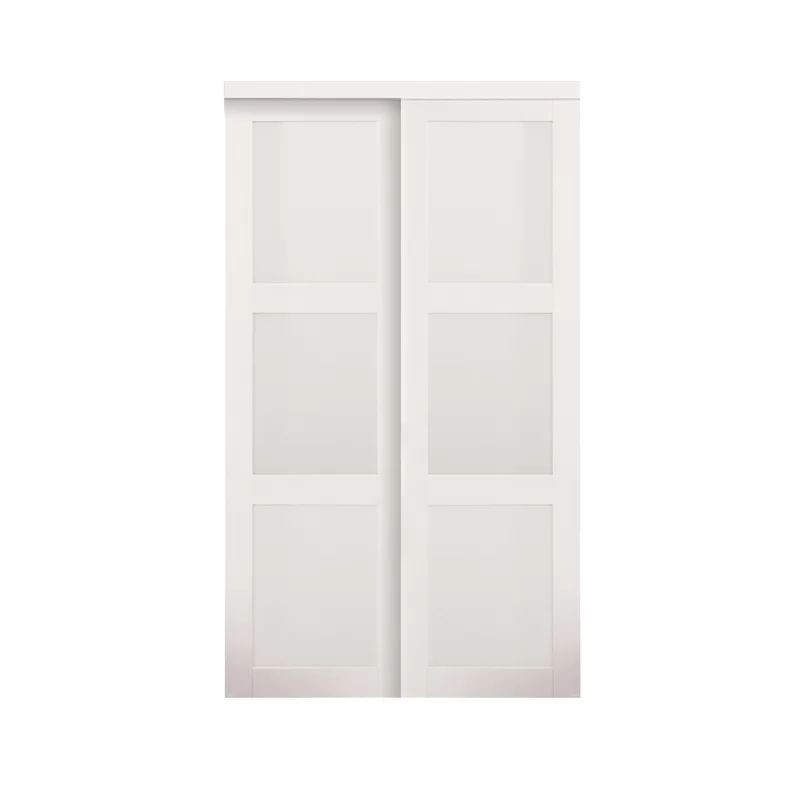 Euro 3-Lite Glass Sliding Closet Door | Wayfair Professional