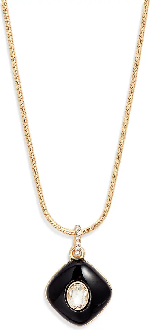 Domed Resin & Crystal Pendant Necklace | Nordstrom