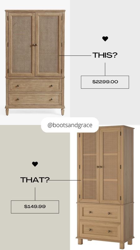 I just spotted this Pottery Barn Sausalito Cane Armoire dresser dupe on Amazon for $149.99 after using the $20 coupon. Say whaaat??? 

#LTKhome #LTKFind #LTKsalealert
