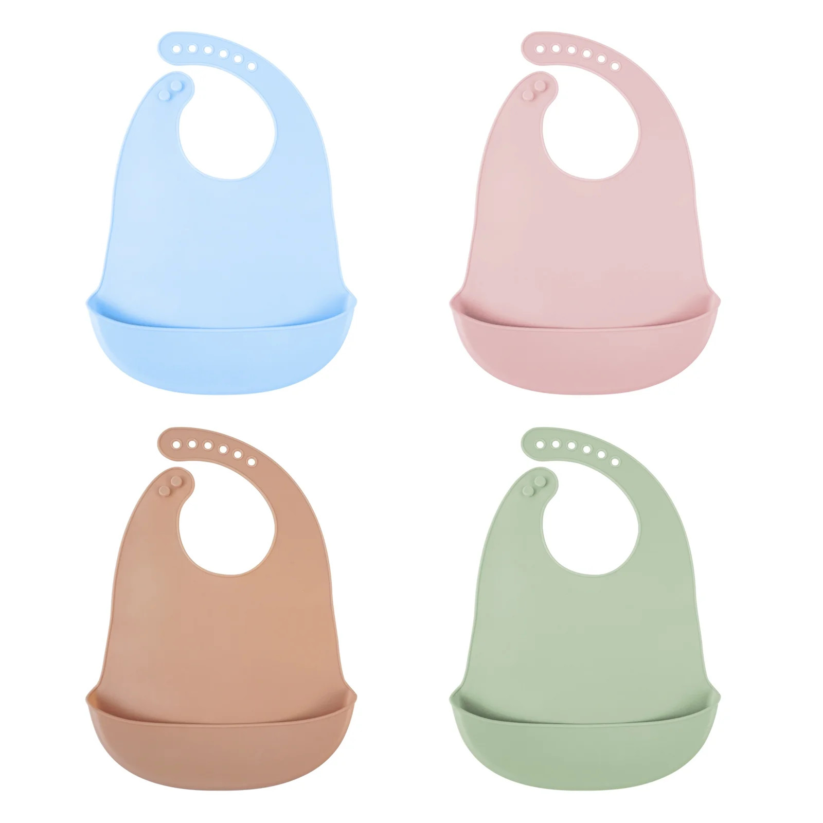 4Pcs Cute Silicone Baby Bibs for Babies & Toddlers Waterproof, Soft,BPA Free (10-72 Months,Unisex... | Walmart (US)