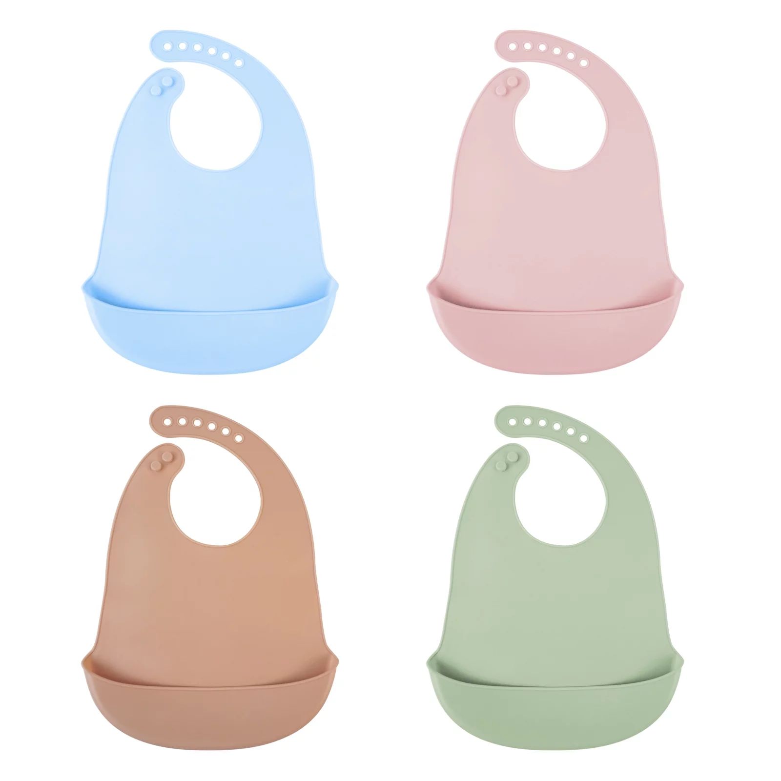 4Pcs Cute Silicone Baby Bibs for Babies & Toddlers Waterproof, Soft,BPA Free (10-72 Months,Unisex... | Walmart (US)