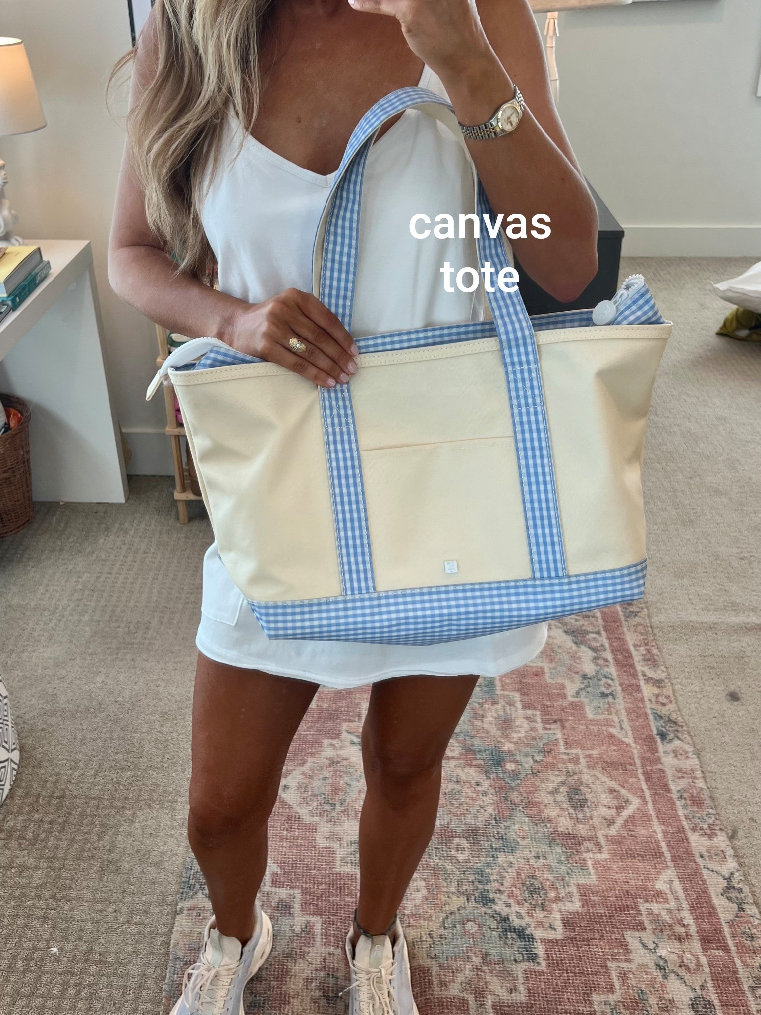 my fav canvas tote bag!!! has a zipper and a slick finish so perfect for summer / a beach bag!! also would be the perfect gift for bridesmaids! 

By TRVL design — linked similar ! 

#LTKItBag #LTKStyleTip #LTKFindsUnder50