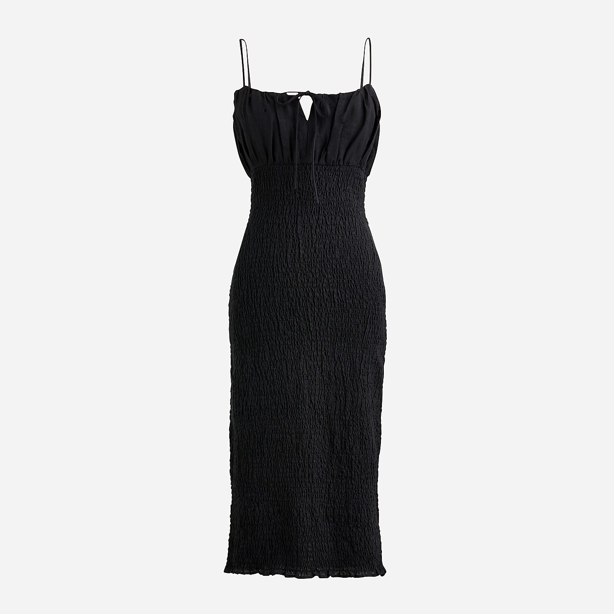Smocked linen dress | J. Crew US