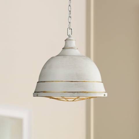 Bartlett 16 1/2" Wide French White Pendant Light | Lamps Plus