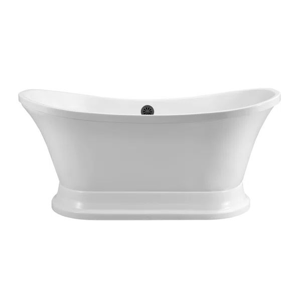 N201BL 68'' x 34'' Freestanding Soaking Acrylic Bathtub | Wayfair North America