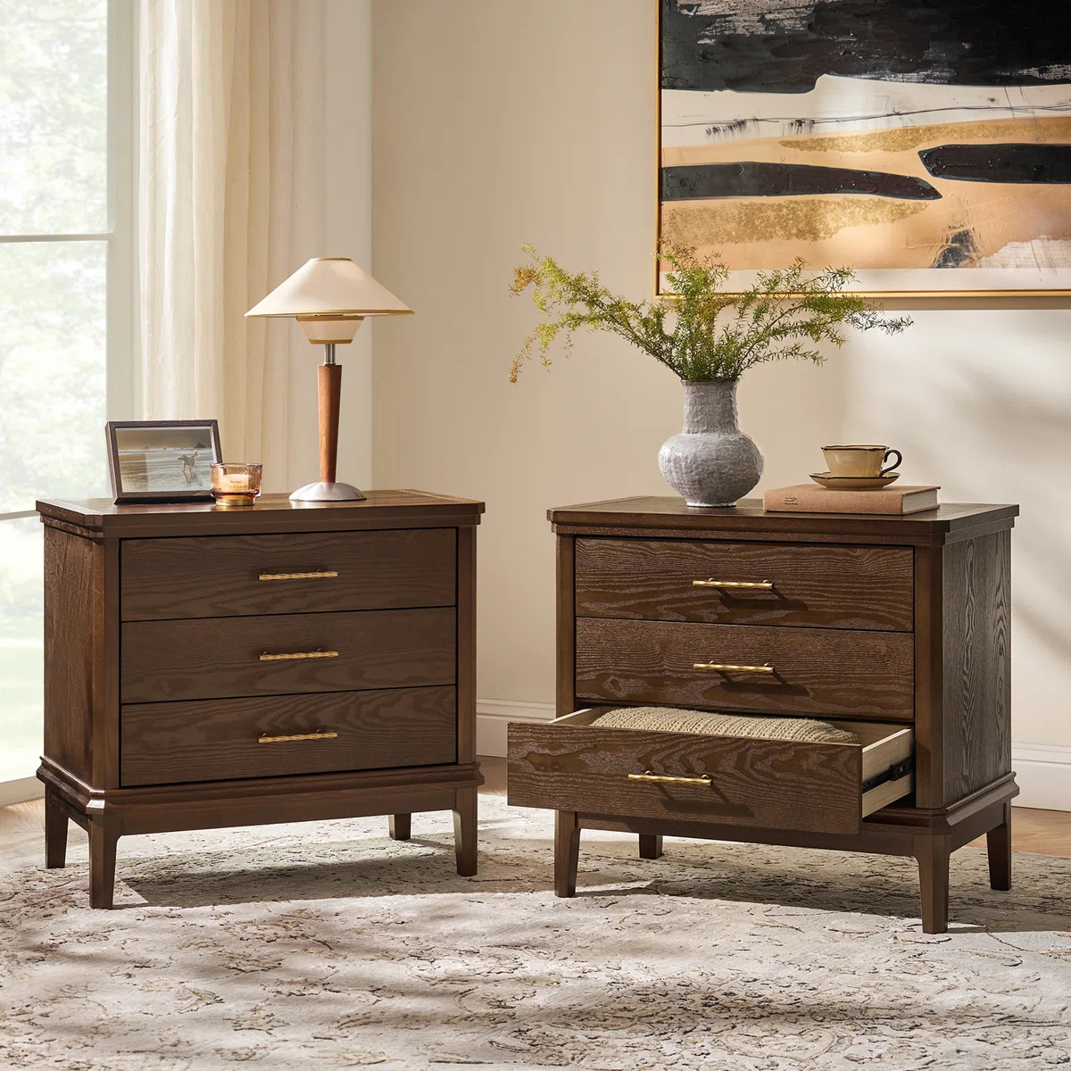 Fay Transitional 26"Tall 3-Drawer End Table with Built-in Charging Station and Simple Assembly (S... | Wayfair North America