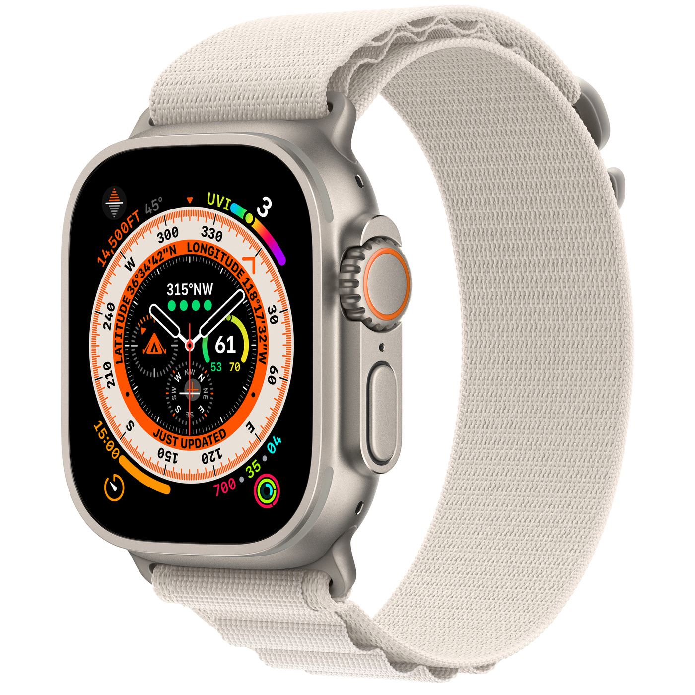 Apple Watch Ultra
Titanium Case with Starlight Alpine Loop
 | Apple (US)