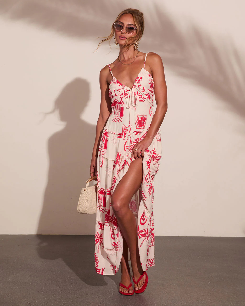Harbor Nights Tropical Novelty Print Maxi Dress | VICI
