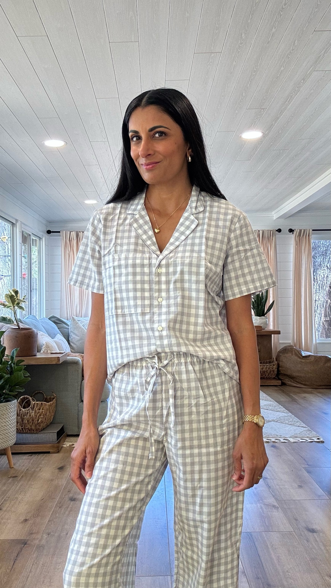 100% cotton pajamas. 
I’m wearing size small and I’m 5’6"

#LTKSpringSale #LTKOver40 #LTKmomlife