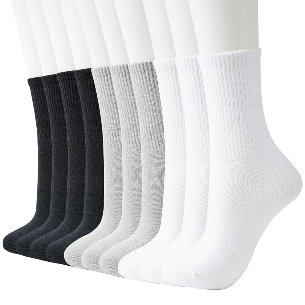 J-BOX Women Cotton Crew Socks - Breathable Thin Dress Socks for Business & Casual, Soft Comfort A... | Amazon (US)