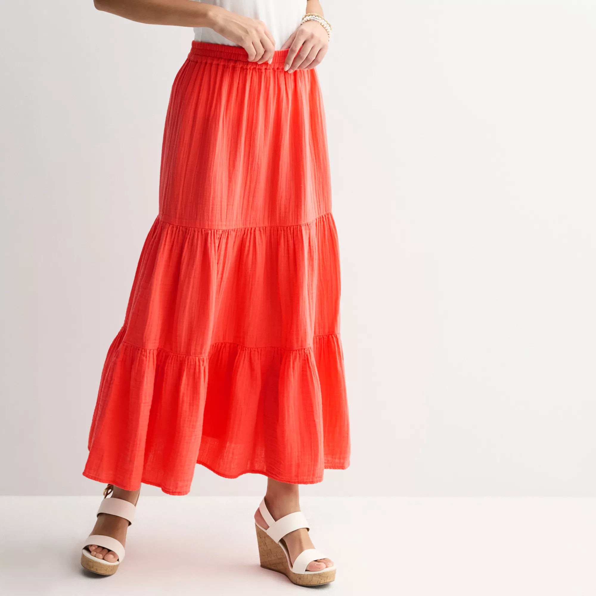 Women's Sonoma Goods For Life® Double Weave Maxi Skirt | Kohl's