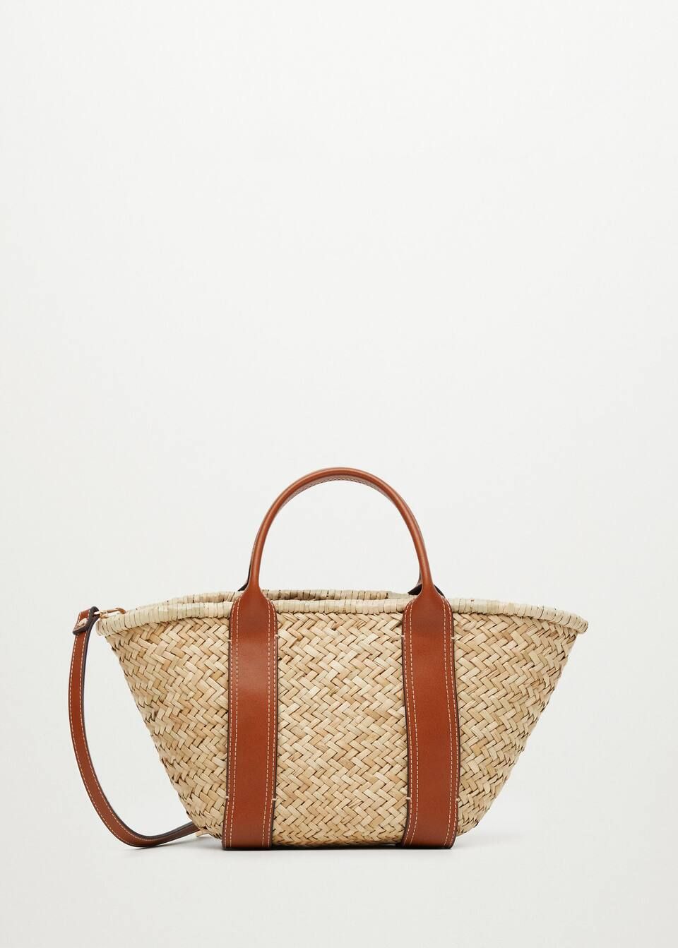 Double strap basket bag | MANGO (UK)