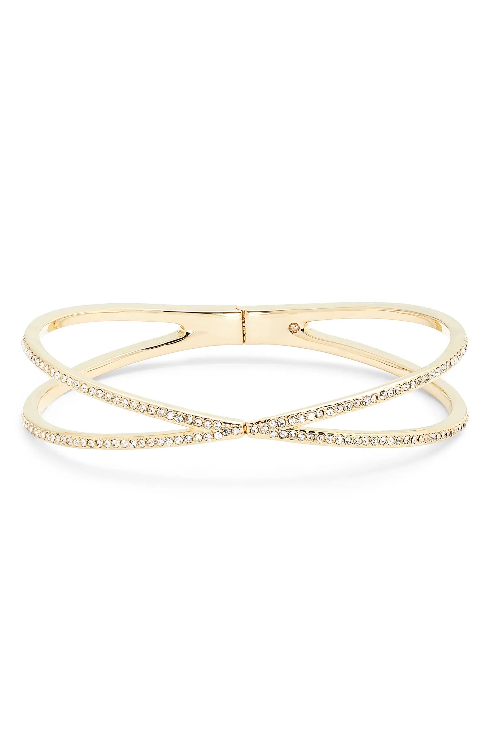 Pavé Crisscross Hinged Cuff Bracelet | Nordstrom