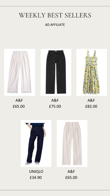 Weekly Best Sellers, Spring Style, Spring Outfit Inspiration, Spring Summer essentials, Tailored Trousers, Abercrombie & Fitch, Floral Dress 

#LTKSeasonal #LTKstyletip #LTKeurope