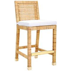 Amara 24 1/4" Natural Rattan Counter Stool | www.lampsplus.com | Lamps Plus