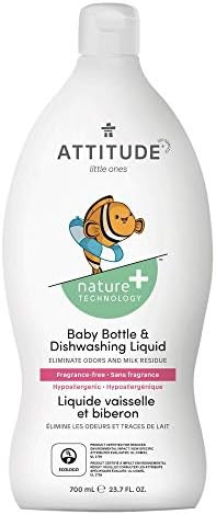 ATTITUDE Baby Dish Soap, Plant-based Dish Liquid Extra Gentle on Sensitive Skin & Tough on Milk R... | Amazon (CA)