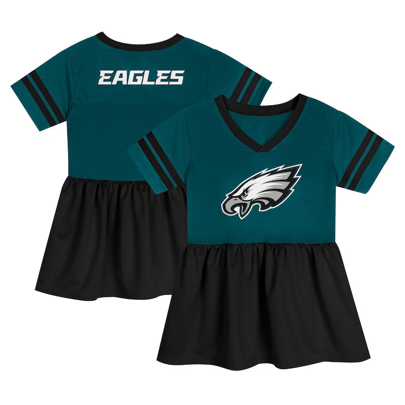 Girls Toddler Midnight Green Philadelphia Eagles Stadium Lights Fashion Jersey Dress | Fanatics