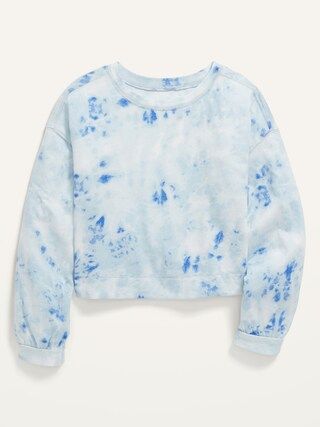 Cropped Vintage Printed Long-Sleeve T-Shirt for Girls | Old Navy (US)