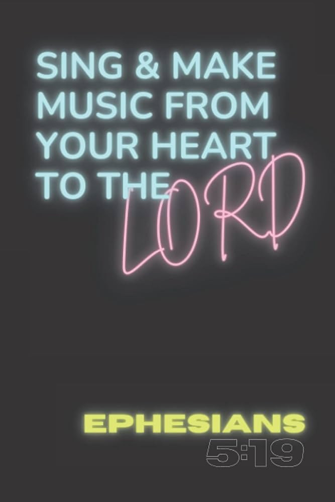 Neon Bible Verse Blank Music Sheet Journal. 6" x 9" 120 Pages with 12 Staff per Page: Ephesians 5... | Amazon (US)