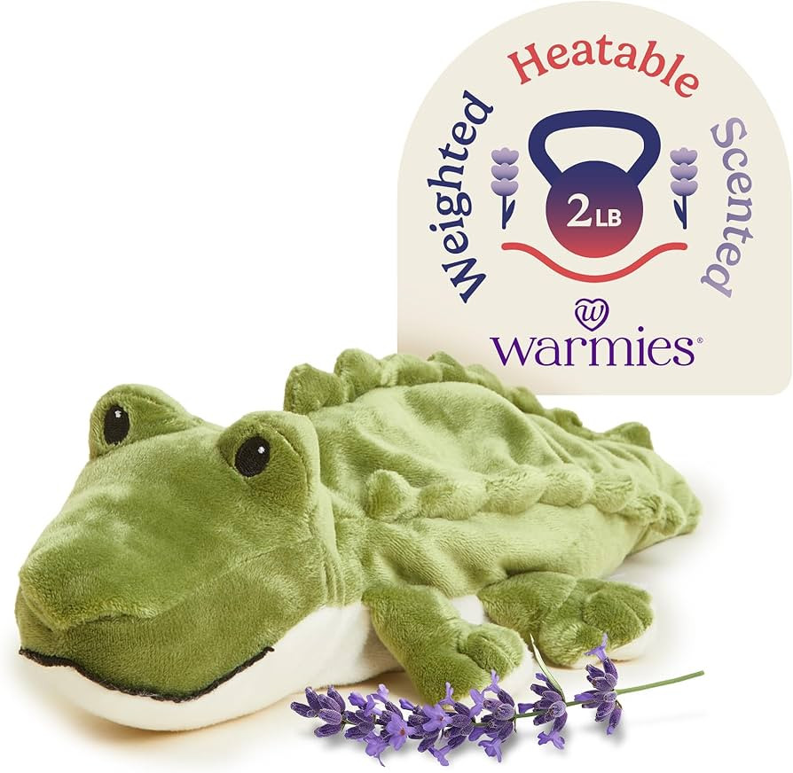 warmies Microwavable & Weighted Stuffed Animals, Alligator - Heated Stuffed Animal Plushie for Wa... | Amazon (US)