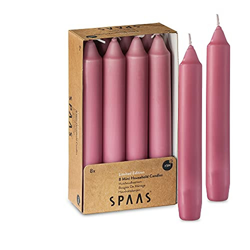 Rose Blush Pink Taper Candles - Pack of 8 6" Pink Candlesticks - 5 Hour Unscented Pink Candles for Valentine's Day, Wedding, Birthday Party, and Home Decoration | Amazon (US)