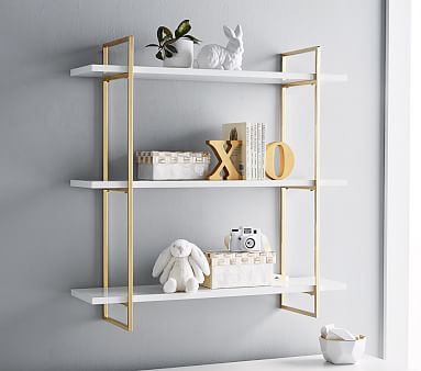 Gold Polished Shelving Collection | Pottery Barn Kids | Pottery Barn Kids