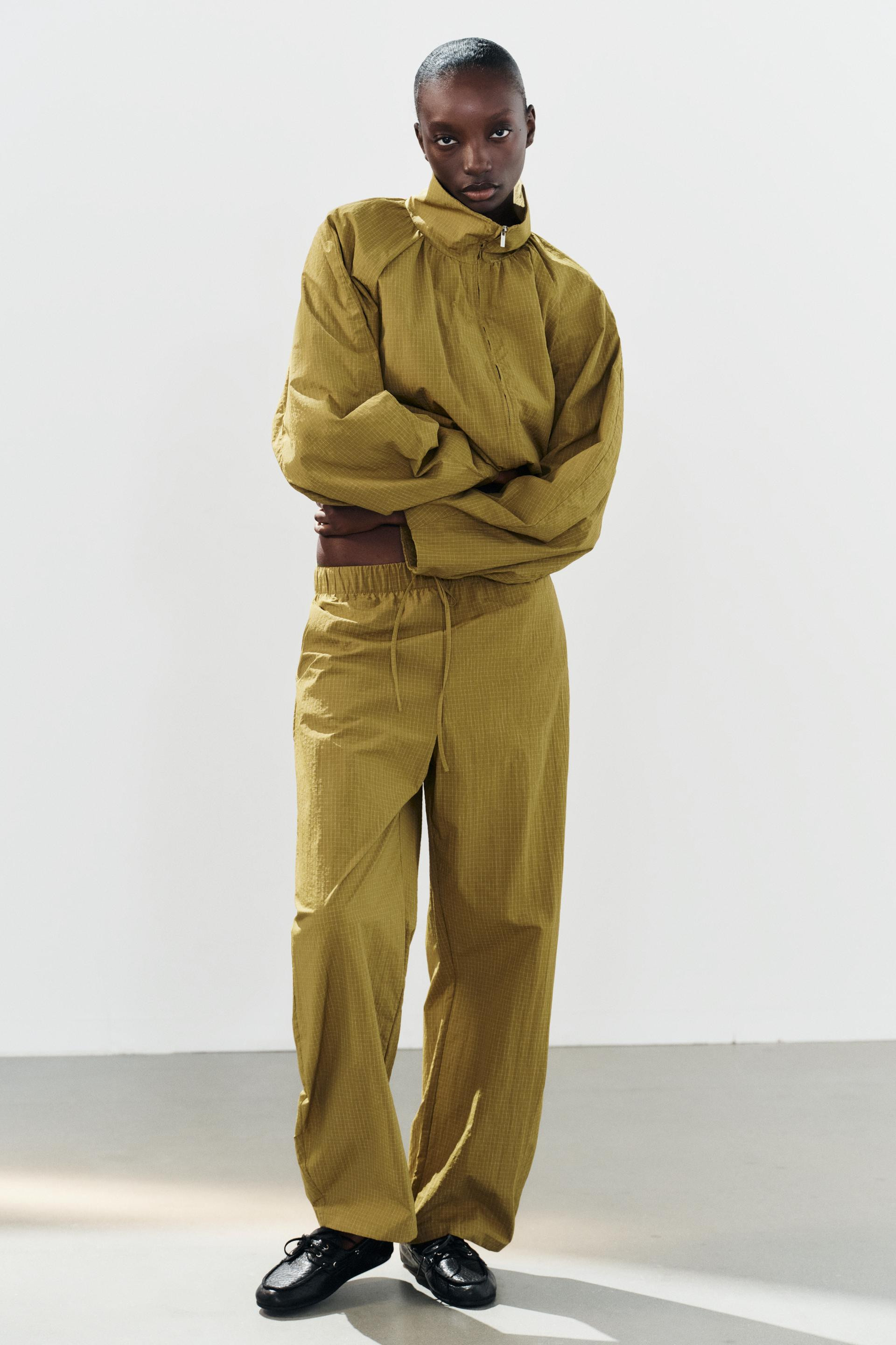 Zara - Faux Leather Balloon Pants - Brown - Xxl - Woman | Zara US