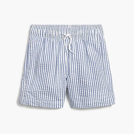 Boys' seersucker swim trunk | J.Crew Factory