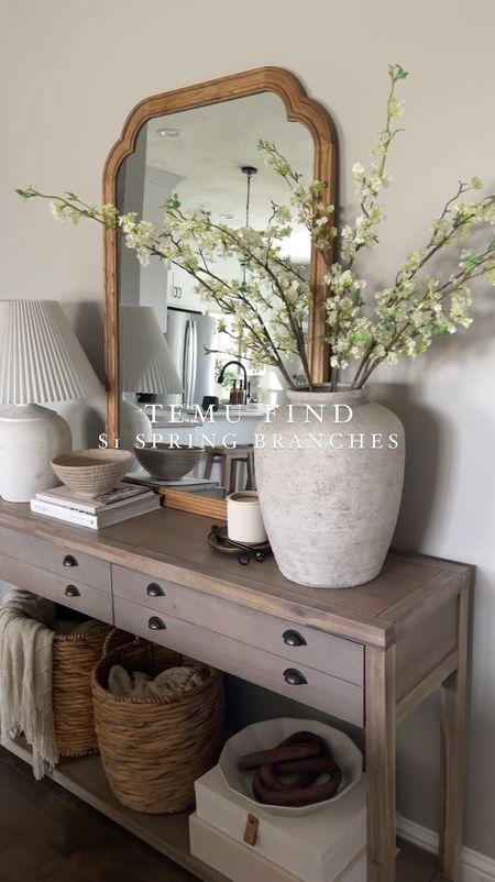 I am loving these beautiful spring branches that I found on @temu 😍🌸 I ordered the 10 pack and love the way they look in my large vase. They’re super tall and look so real!

#LTKVideo #LTKSeasonal #LTKhome