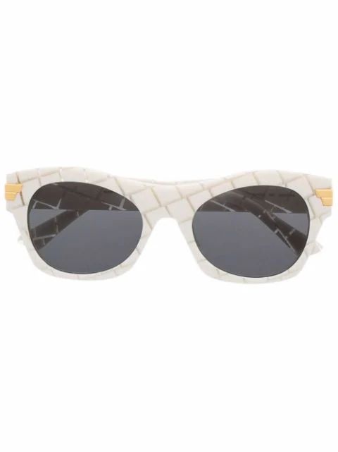 Bottega Veneta Eyewear BV1103S geometric-frame Sunglasses - Farfetch | Farfetch Global