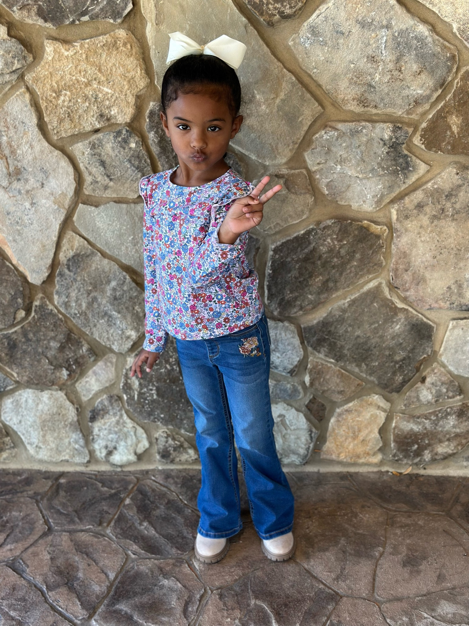 Girls Fall Outfit, Walmart Girls outfit
Floral ruffle top, Flare jeans girls

#LTKSeasonal #LTKkids