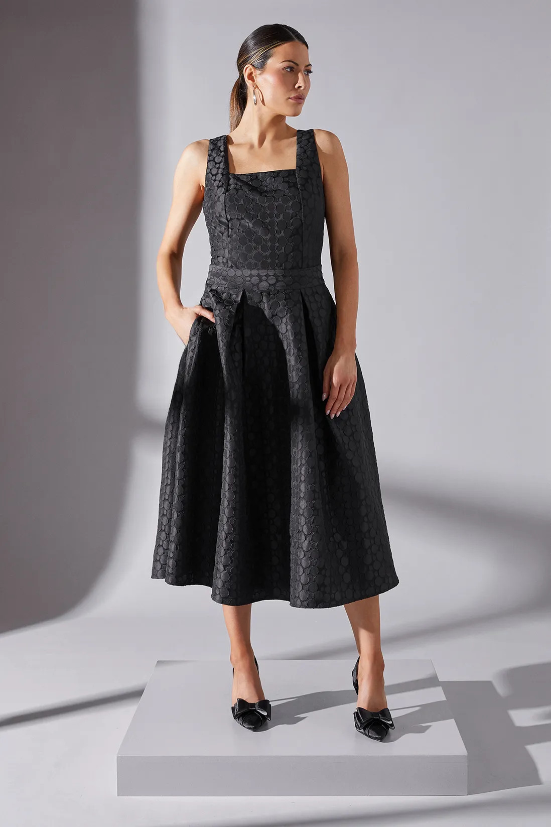 Skirts | Spot Jacquard Co-ord Skirt | Wallis | Debenhams UK