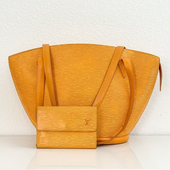 Louis Vuitton Yellow Epi Saint Jacques GM + Wallet | Poshmark